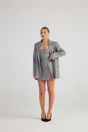 Eden Blazer Jacket Gray