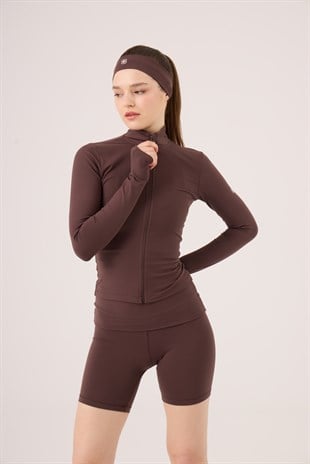 Beli Kıvrımlı Mini Kacie Şort Kahve