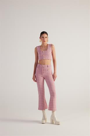 Tweed Trousers Pink
