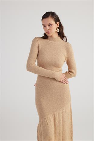 Sally Knitwear Dress Beige