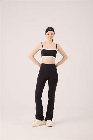 High Waist Flare Fabiola Leggings Pants Black
