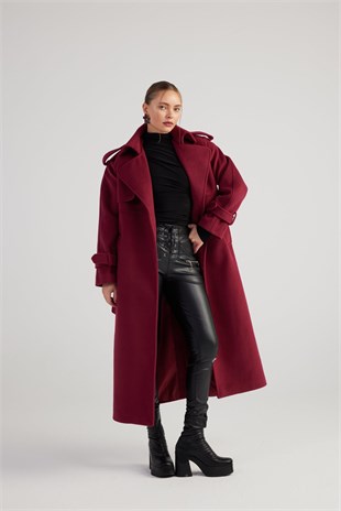 Nora Coat Claret Red