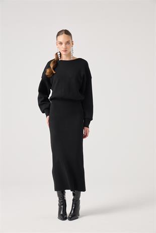 Jacey Knit Dress Black