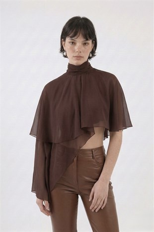 Dolores Leather Trousers Brown