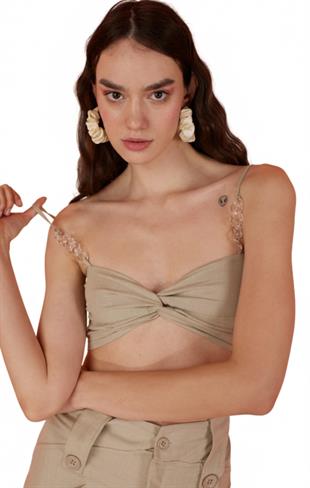 Rise Chain Blouse Beige