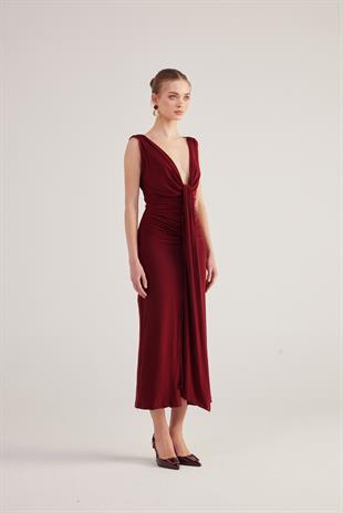 Kate Dress Claret Red