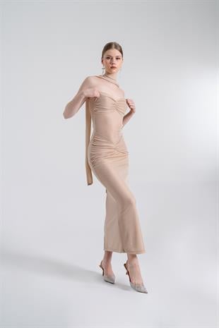 Gabrielle Dress Beige