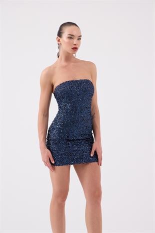 Genesis Dress Navy Blue