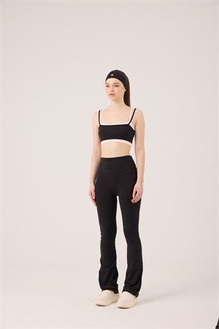 High Waist Flare Fabiola Leggings Pants Black