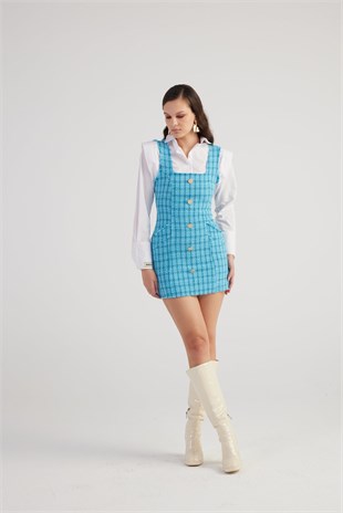 Tweed Dress Blue