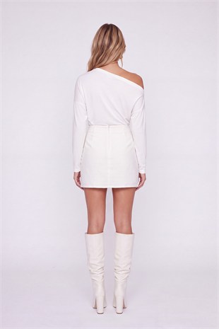 Cottony Skirt White