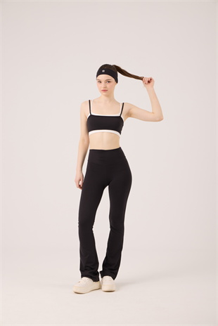 High Waist Flare Fabiola Leggings Pants Black