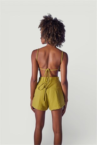 Crop Model Bağlamalı Playa Büstiyer Yeşil