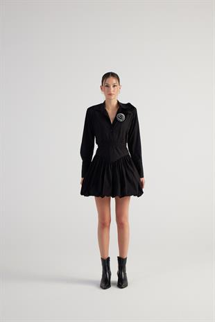 Beli Lastikli Mini Balon Lexi Etek Siyah