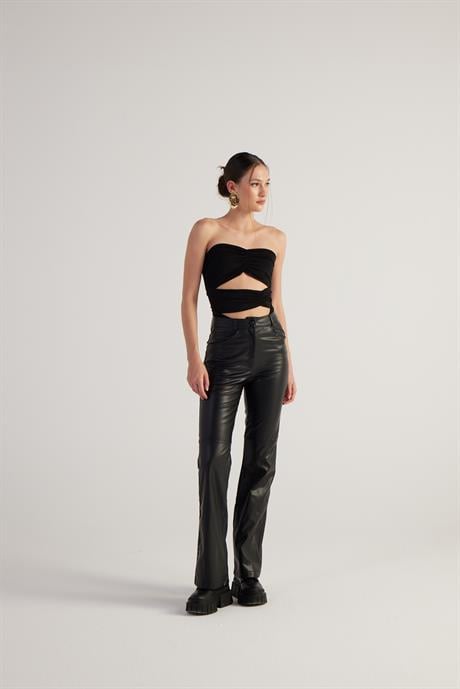 Dolores Leather Trousers Black