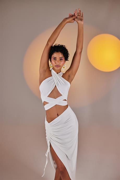 Wrap Top Beyaz
