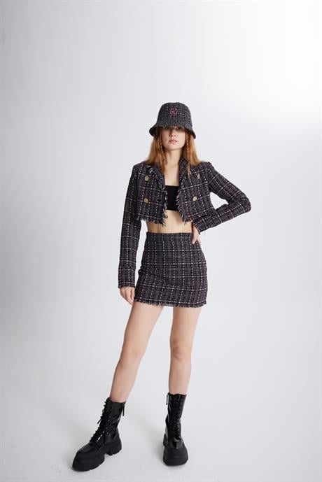 Tweed Etek Siyah