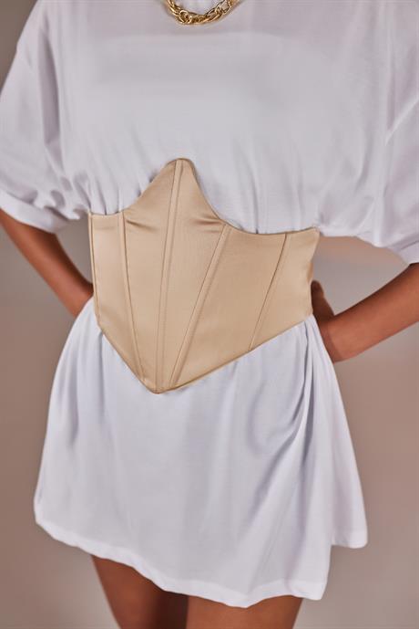 Satin Corset Beige