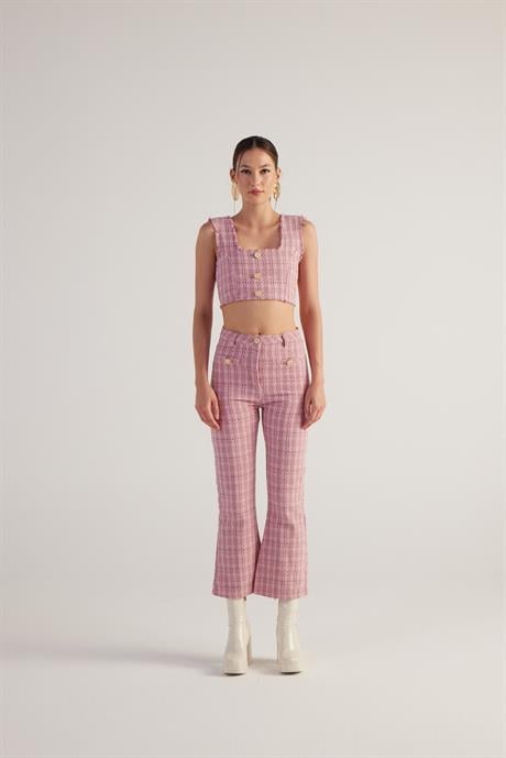 Tweed Trousers Pink