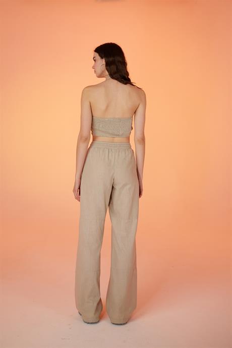 Rise Trousers Beige