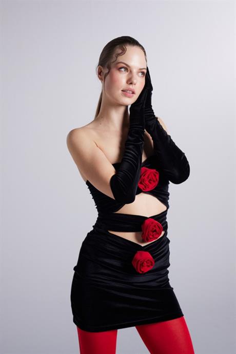 Velvet Eldiven Siyah