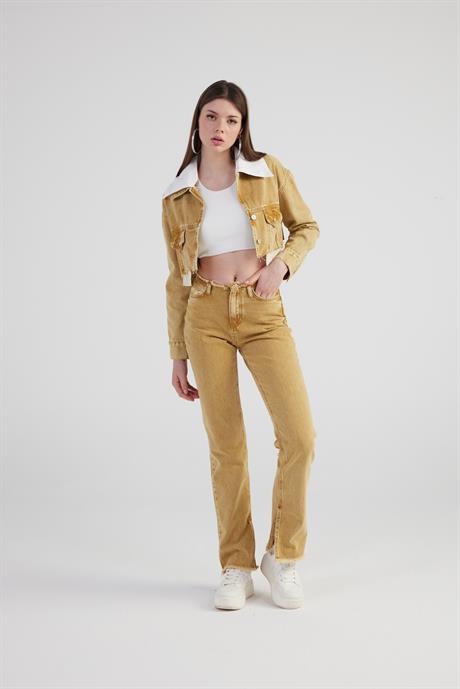 Rusted Jean Trousers Camel