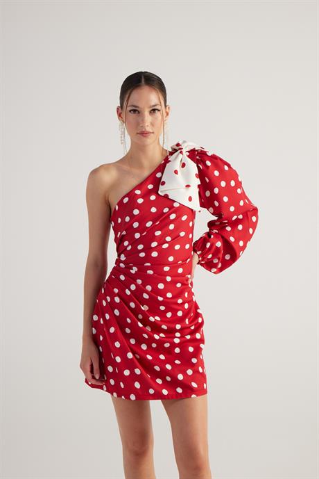 Polka Elbise Kırmızı