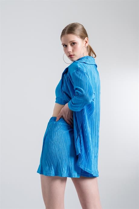 Comfy Oversize Gömlek Mavi