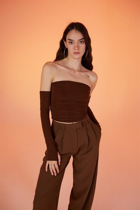 Smooth Blouse Brown