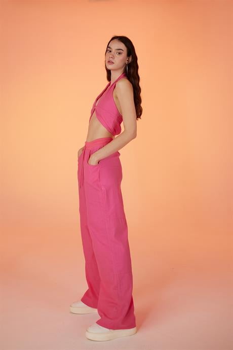 Rise Pantolon Pembe