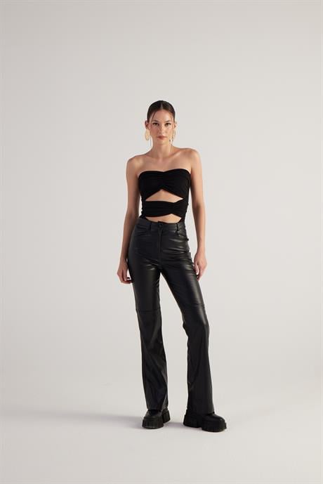 Dolores Leather Trousers Black