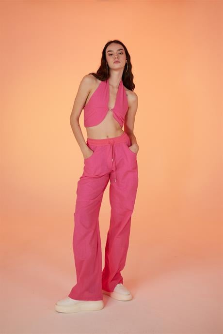 Rise Pantolon Pembe