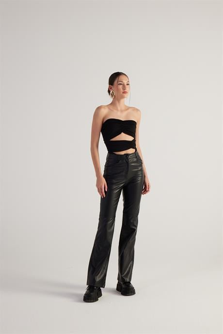 Dolores Leather Trousers Black