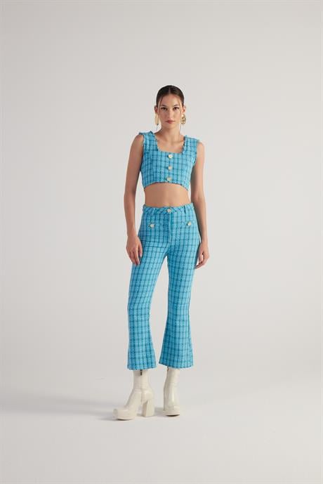 Tweed Trousers Blue