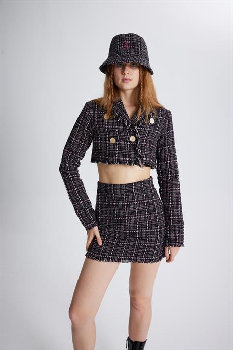 Tweed Etek Siyah