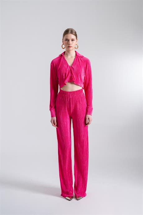 Comfy Crop Gömlek Pembe