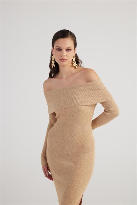 Tilda Knitwear Dress Beige