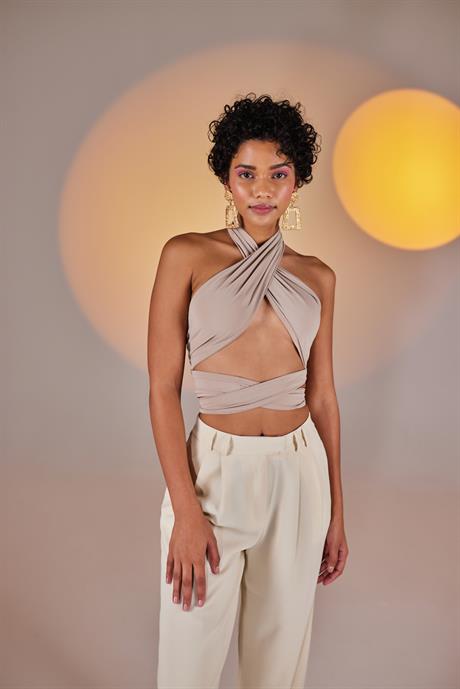 Wrap Top Bej