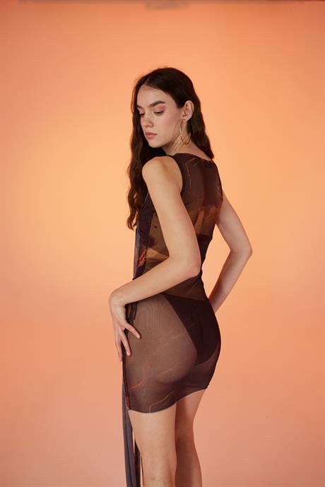 Wrap Dress Brown