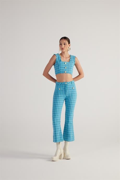 Tweed Trousers Blue