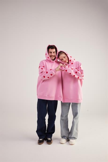 LoveBombing Sweatshirt Pembe