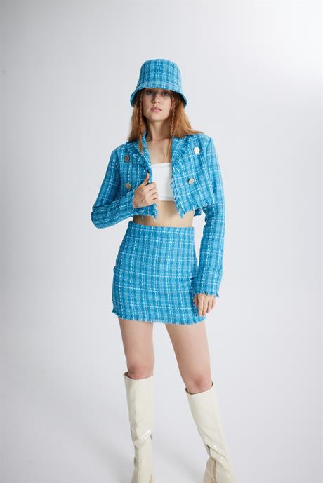 Tweed Etek Mavi