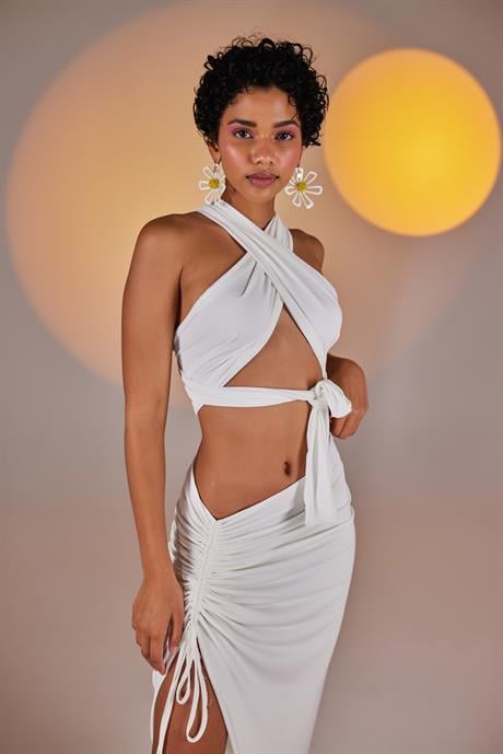 Wrap Top Beyaz