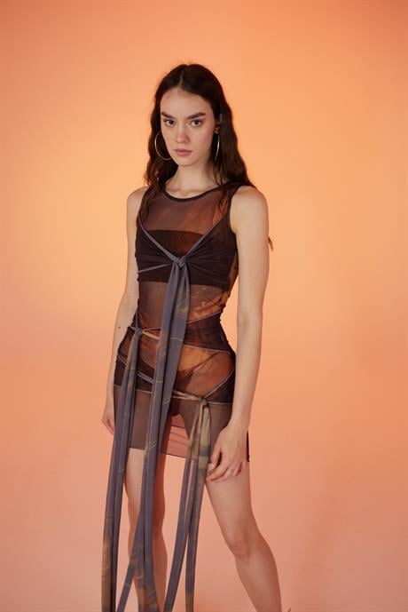 Wrap Dress Brown