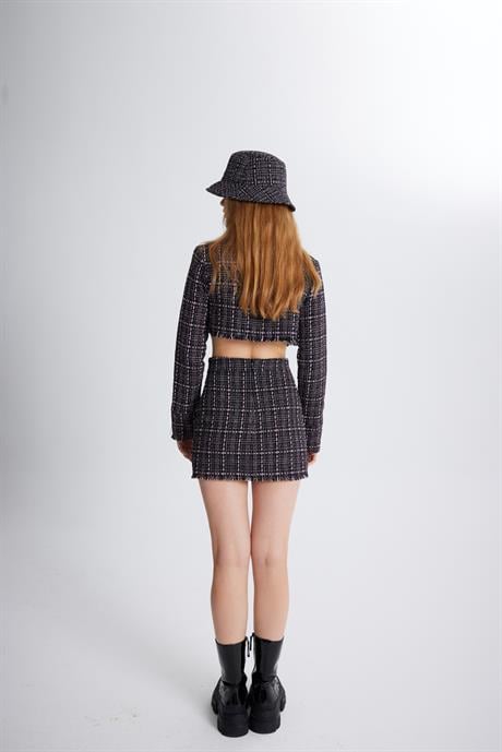 Tweed Etek Siyah