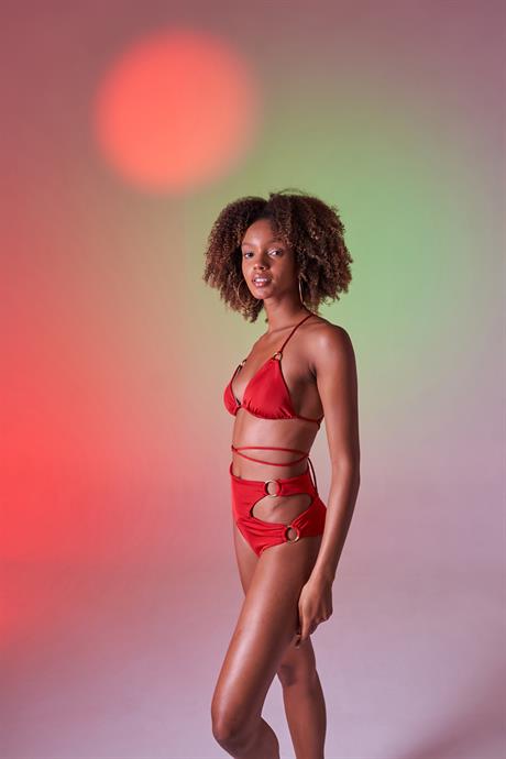 Delphi Yüksek Bel Bikini Altı Kırmızı