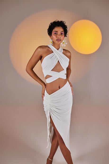 Wrap Top Beyaz