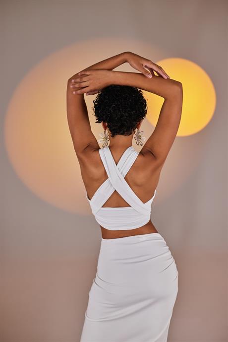 Wrap Top Beyaz