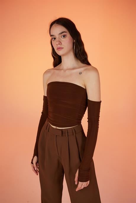 Smooth Blouse Brown
