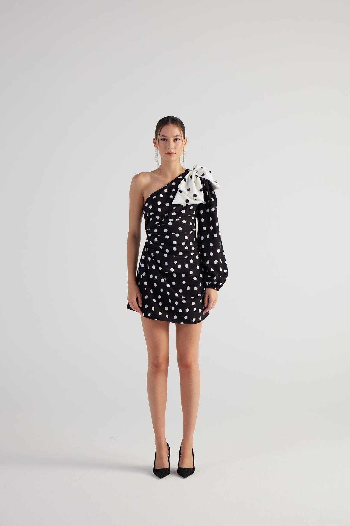 Polka Dress Black